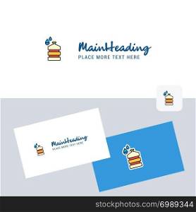 Water sports bottle vector logotype with business card template. Elegant corporate identity. - Vector