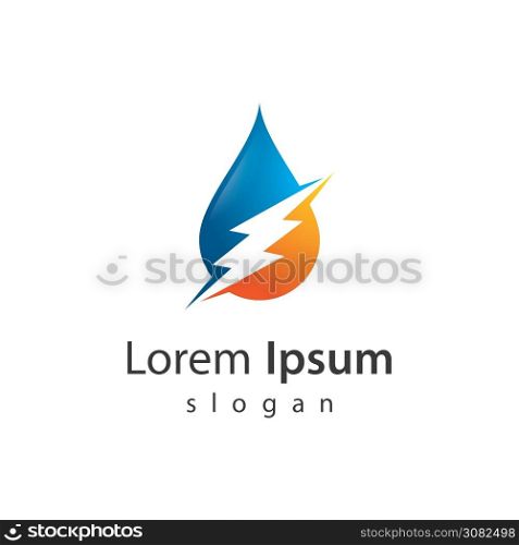 Water strom logo design illustration
