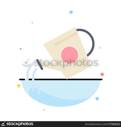 Water Tank, Beverage, Bottle, Tank, Water Abstract Flat Color Icon Template