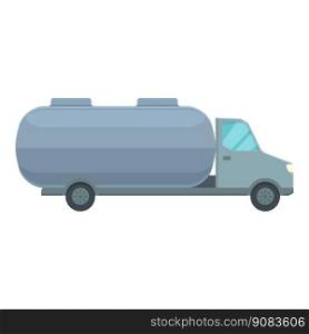 Water tank truck icon cartoon vector. Delivery service. Door mask. Water tank truck icon cartoon vector. Delivery service