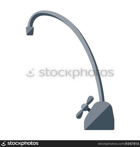 Water tap for water filter flat icon