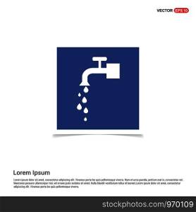 Water Tap Icon - Blue photo Frame