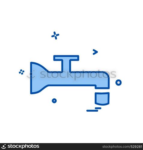 Water tap icon design vector