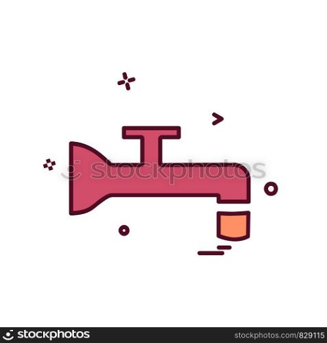 Water tap icon design vector