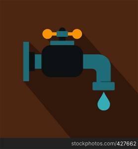 Water tap icon. Flat illustration of water tap vector icon for web. Water tap icon, flat style