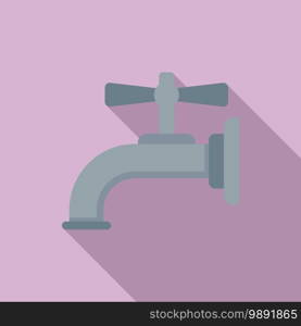 Water tap icon. Flat illustration of water tap vector icon for web design. Water tap icon, flat style