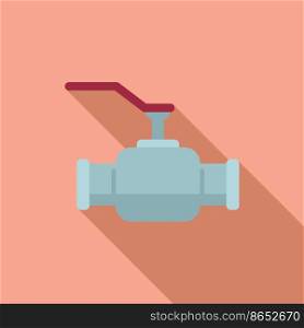 Water tap icon flat vector. Drain plumber. Sink faucet. Water tap icon flat vector. Drain plumber