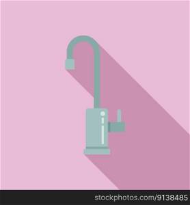 Water tap icon flat vector. Filter treatment. Liquid bottle. Water tap icon flat vector. Filter treatment