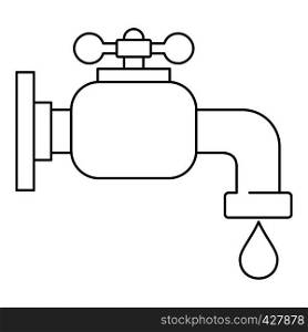 Water tap icon. Outline illustration of water tap vector icon for web. Water tap icon, outline style