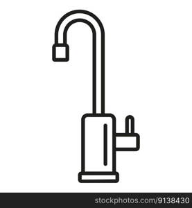 Water tap icon outline vector. Filter treatment. Liquid bottle. Water tap icon outline vector. Filter treatment