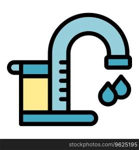 Water tap icon outline vector. Power energy. Eco safe color flat. Water tap icon vector flat