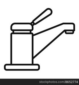 Water tap icon outline vector. Repair pump. Sink faucet. Water tap icon outline vector. Repair pump