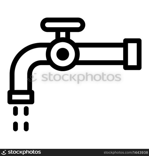 Water tap icon. Outline water tap vector icon for web design isolated on white background. Water tap icon, outline style