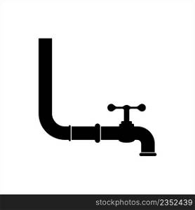 Water Tap Icon Vector Art Illustration