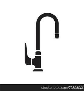 Water tap icon. Vector illustration isolated on white background