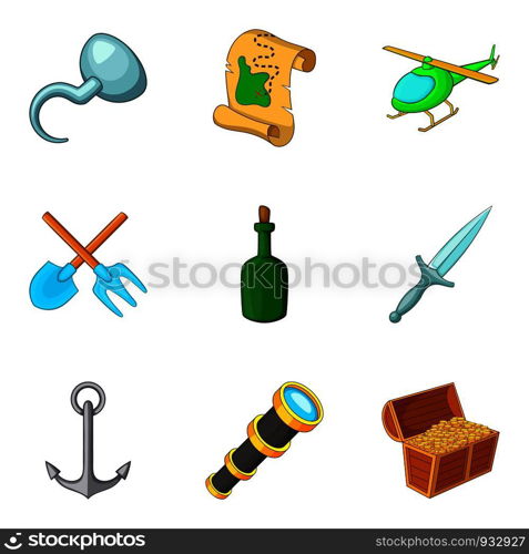 Water technology icons set. Cartoon set of 9 water technology vector icons for web isolated on white background. Water technology icons set, cartoon style