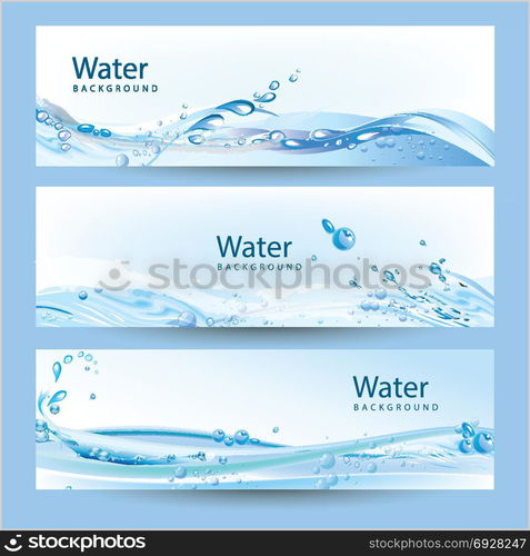 water theme vector art banner header. water theme vector art ...