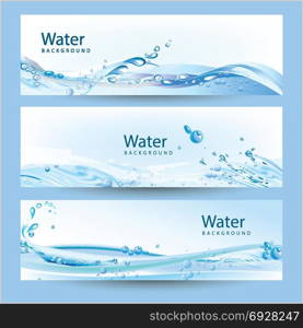 water theme vector art banner header. water theme vector art illustration banner header