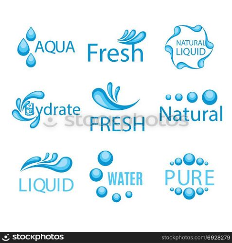 water theme vector art logo template. water theme vector art logo template illustration