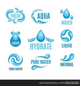 water theme vector art logo template. water theme vector art logo template illustration