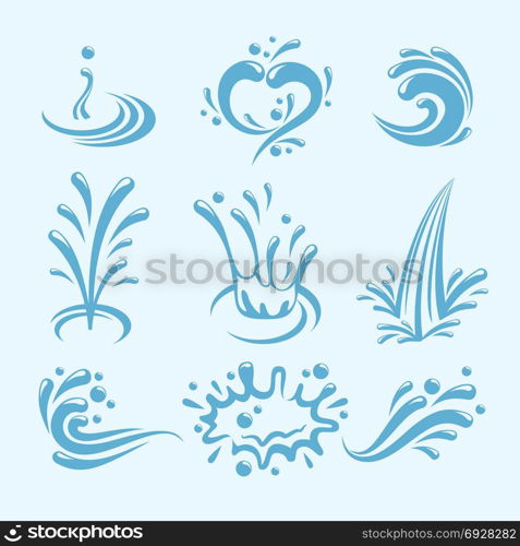 water theme vector art logo template. water theme vector art logo template illustration