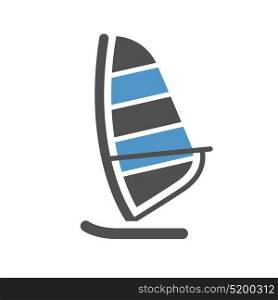 Water transport - gray blue icon isolated on white background. Water flat icon
