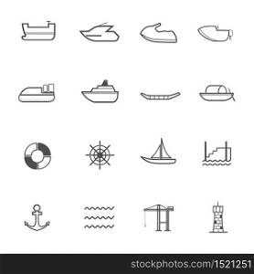 Water transport Icons