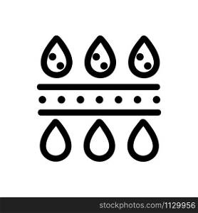 Water treatment scheme icon vector. A thin line sign. Isolated contour symbol illustration. Water treatment scheme icon vector. Isolated contour symbol illustration