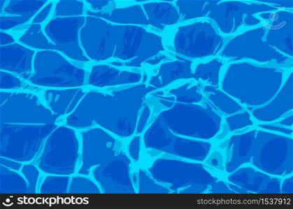 Water vector background, ripple and flow with waves. Summer blue swiming pool pattern. Sea, ocean surface. Overhead top view.. Water vector background, ripple and flow with waves. Summer blue swiming pool pattern. Sea, ocean surface. Overhead top view