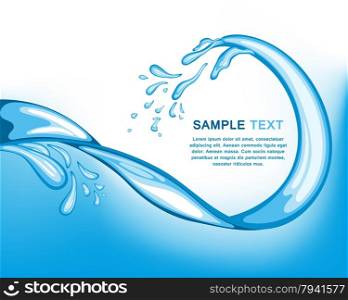 Water wave background. EPS 10 vector illustration with mesh.
