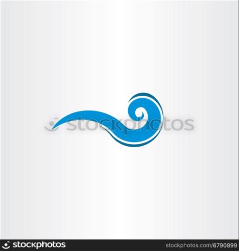 water wave flow icon vector symbol logo