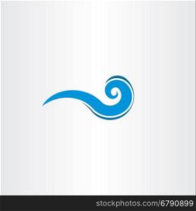 water wave flow icon vector symbol logo