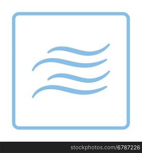 Water wave icon. Blue frame design. Vector illustration.