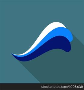 Water wave icon. Flat illustration of water wave vector icon for web. Water wave icon, flat style
