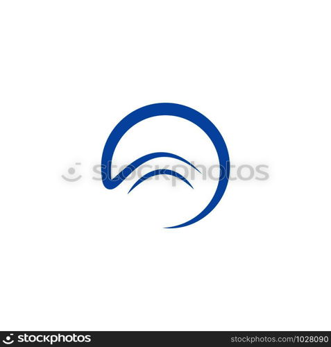 Water Wave Icon Logo Template