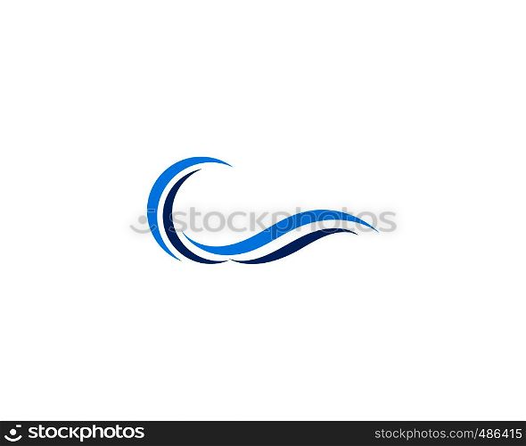 Water Wave Icon Logo Template vector illustration