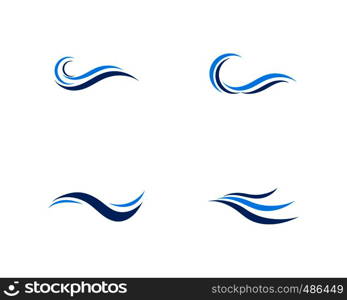 Water Wave Icon Logo Template vector illustration