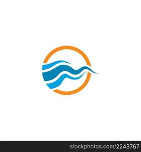Water Wave Icon Logo Template vector illustration design