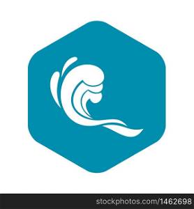Water wave icon. Simple illustration of water wave vector icon for web. Water wave icon, simple style