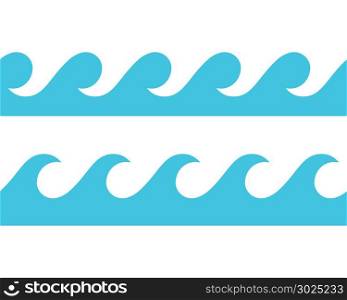 Water wave icon Template vector illustration design