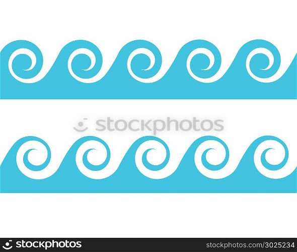 Water wave icon Template vector illustration design