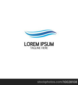 Water wave icon vector illustration design logo