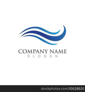 Water wave icon vector illustration design logo