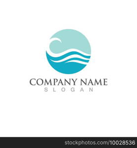 Water wave icon vector illustration design logo