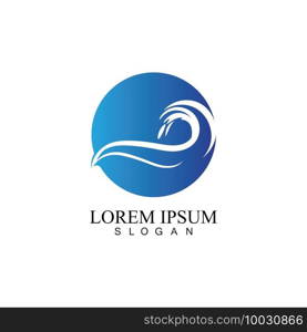 Water wave icon vector illustration design logo