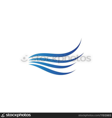 Water wave icon vector illustration design logo