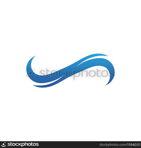 Water wave icon vector illustration design logo