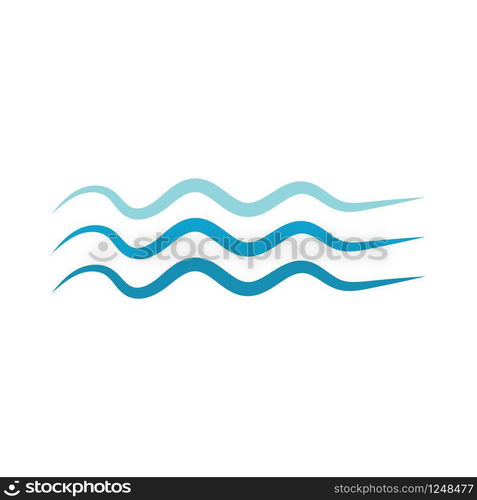 Water wave icon vector illustration design logo