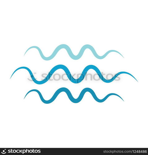 Water wave icon vector illustration design logo