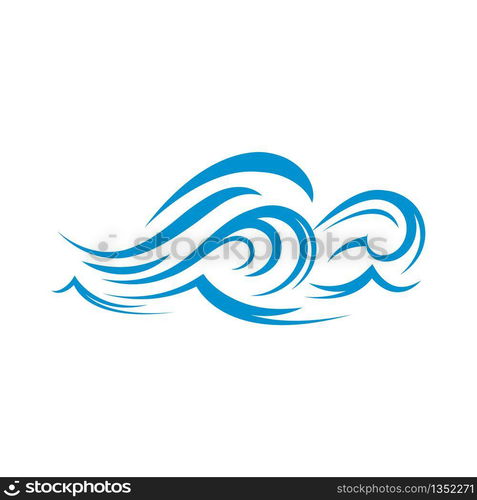 Water wave icon vector illustration design logo